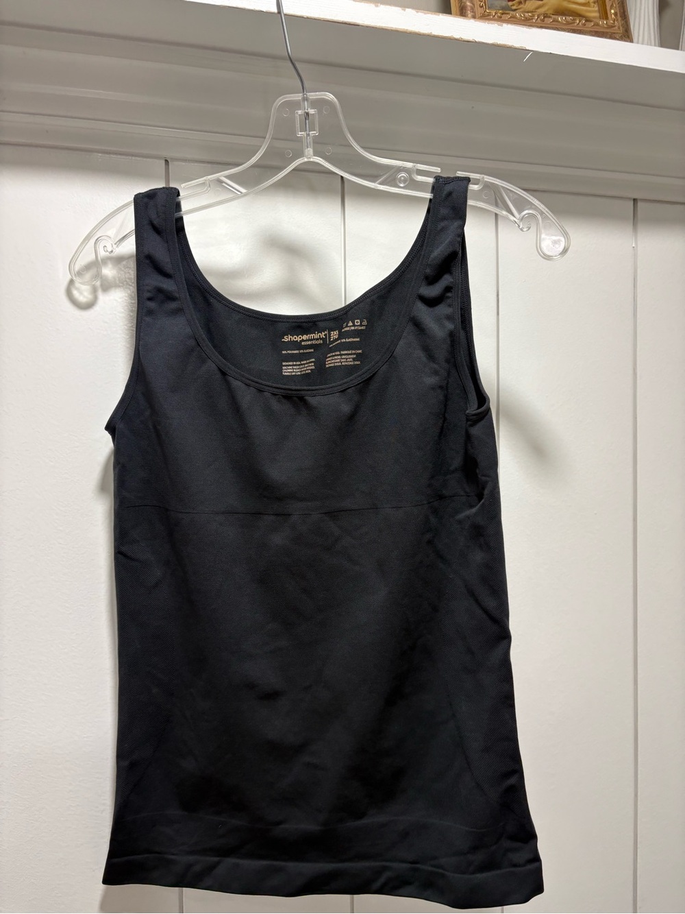 Shapermint Cami Tank Shapewear Top Essentials All Day Every Black Plus 2XL